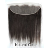 13x4 Lace Frontal Transparent Lace Pre-Plucked Black Brown Grey Straight Remy Human Hair Ombre 1B 613 Platinum Blonde MogulHair