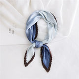 silk scarf women luxury ladies small head scarf wholesale scarves  headwraps pleated chiffon hijabs satin hijabe femme bandanas