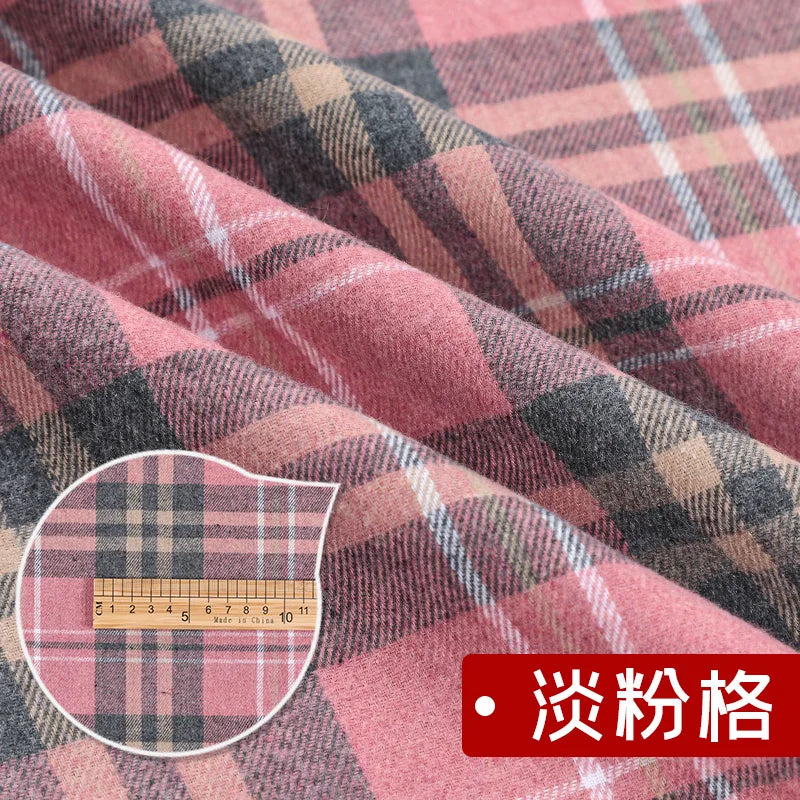 Yarn Dyed Soft Thickening Grinding Wool Plaid Fabric JK Clothing Shirt Skirt Jacket Pants Check Cloth DIY Apparel Sewing Fabrics