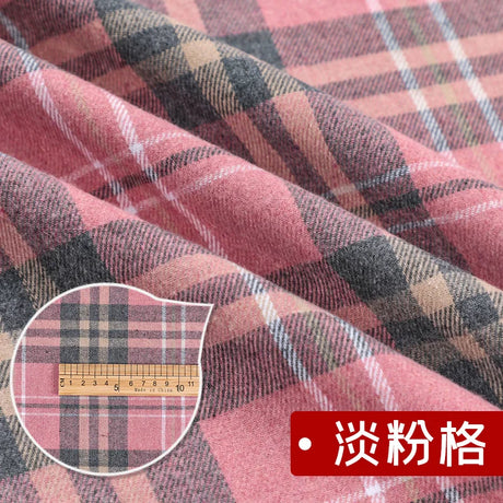 Yarn Dyed Soft Thickening Grinding Wool Plaid Fabric JK Clothing Shirt Skirt Jacket Pants Check Cloth DIY Apparel Sewing Fabrics