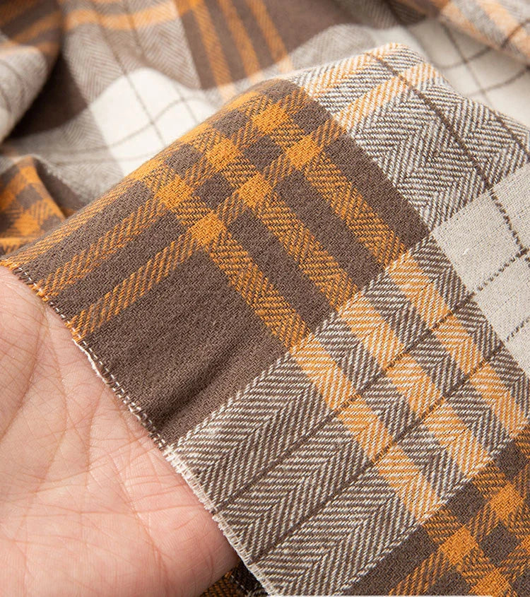 Yarn Dyed Soft Thickening Grinding Wool Plaid Fabric JK Clothing Shirt Skirt Jacket Pants Check Cloth DIY Apparel Sewing Fabrics