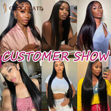 13X4 HD Transparent Lace Frontal Wig Brazilian Straight Lace Front Human Hair Wigs For Women Straight  Lace Closure Wigs