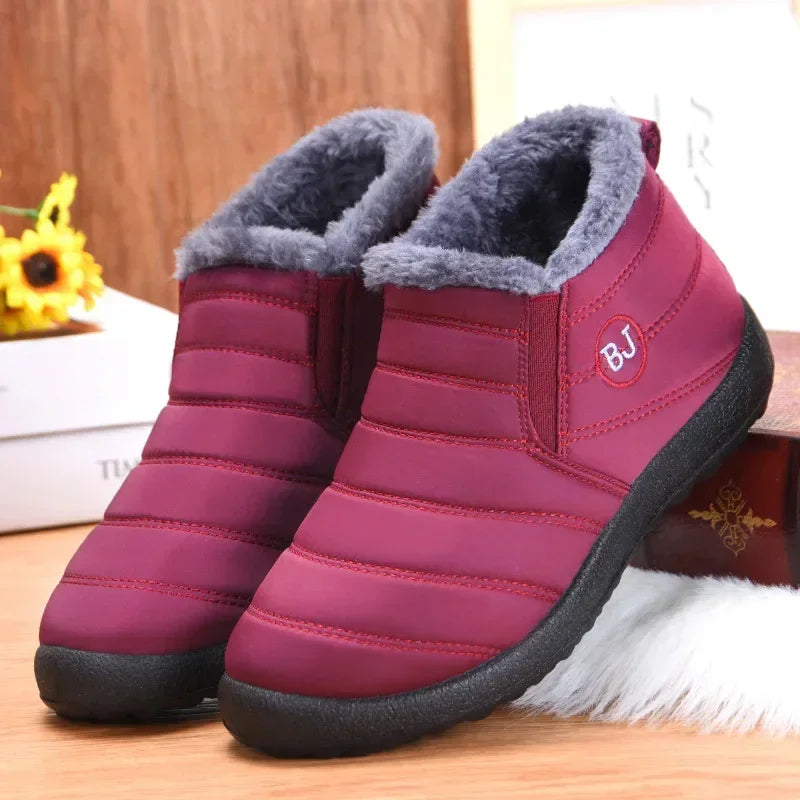 Women Boots Slip On Winter Boots Trend  Winter Shoes For Women Booties Short Waterproof Snow Fur Boots Ankle Bota Feminina 2024