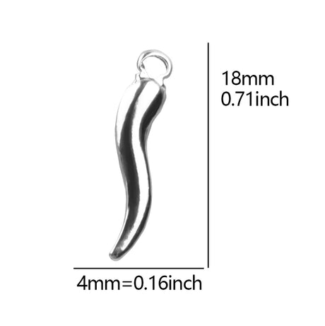 5pcs Stainless Steel Chili Charms Pendant For Jewelry Making Supplies 3 Color Pepper Hot Pepper Charms DIY Earrings Accessories