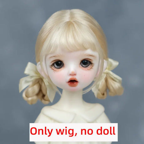 1/6BJD Wig Bangs Ponytail Curly Soft Mohair Wig Braids Suitable for 30cm DD SD Doll Wig Toy Accessories 6-7 Inches Hair