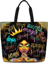 Women Tote Bags African American Women Satchel Handbags Black Girl Magic Shoulder Bag Large Capacity For Gym Travel Shopping