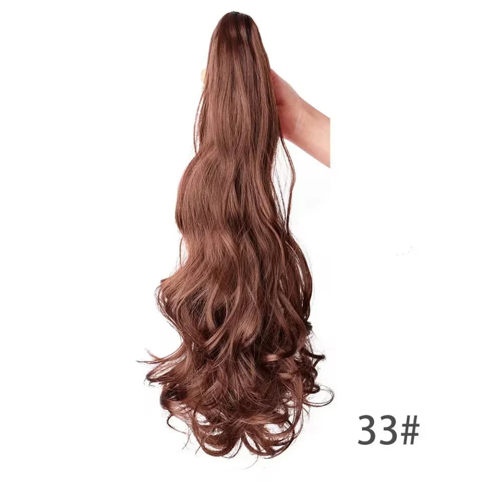 Ponytail Extension Wavy Curly Ponytail Hair Extension Synthetic Hair Extensions Ponytail Drawstring Hairpieces for Women