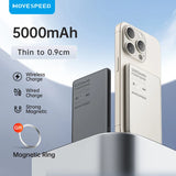 MOVESPEED S05 Magnetic Power Bank 5000mAh PD20W Portable Mini Size Wireless Powerbank Battery Charger for iPhone Samsung Xiaomi