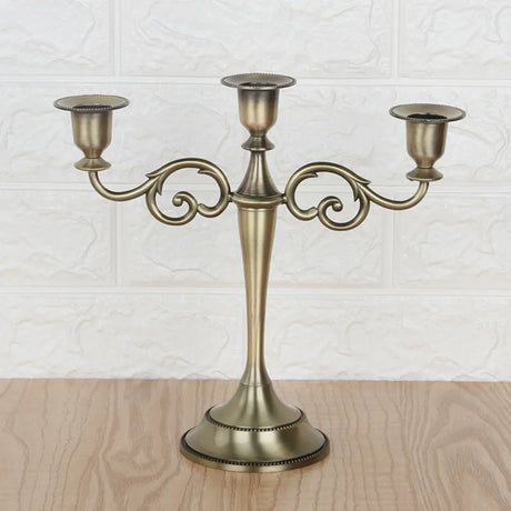 Vintage Dining Table Decor Candlestick Stand Desktop Candelabra Home Party Wedding Decoration Retro Candlestick Candle Holder