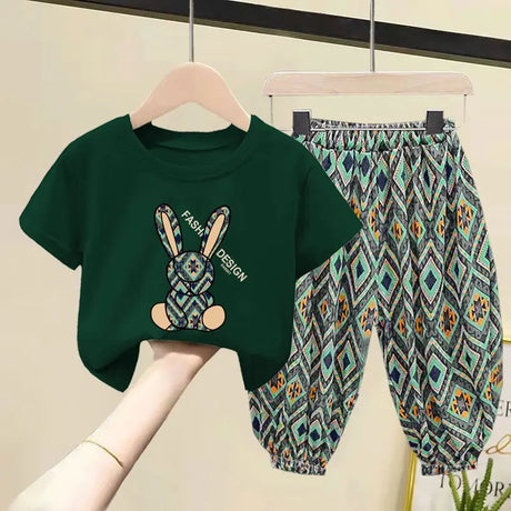 Summer Cotton Children Clothing Set Boy Girl Clothes Suit Baby Sets Tshirt + Pants 2 Piece Toddler Loungewear Soft Tracksuit