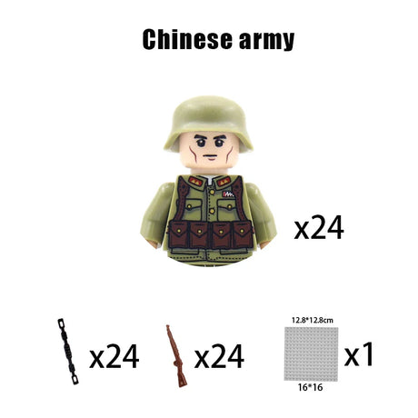 New WW2 Military Building Block Germany US British French Soviet Italian Action Figure Soldier Army Weapon Bricks Kids War Toys