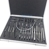 21PCS Titanium Alloy/Stainless steel Eye Ophthalmic Set Instrument Eye Micro Tweezers Scissors Needle Holder Set Surgical Tools