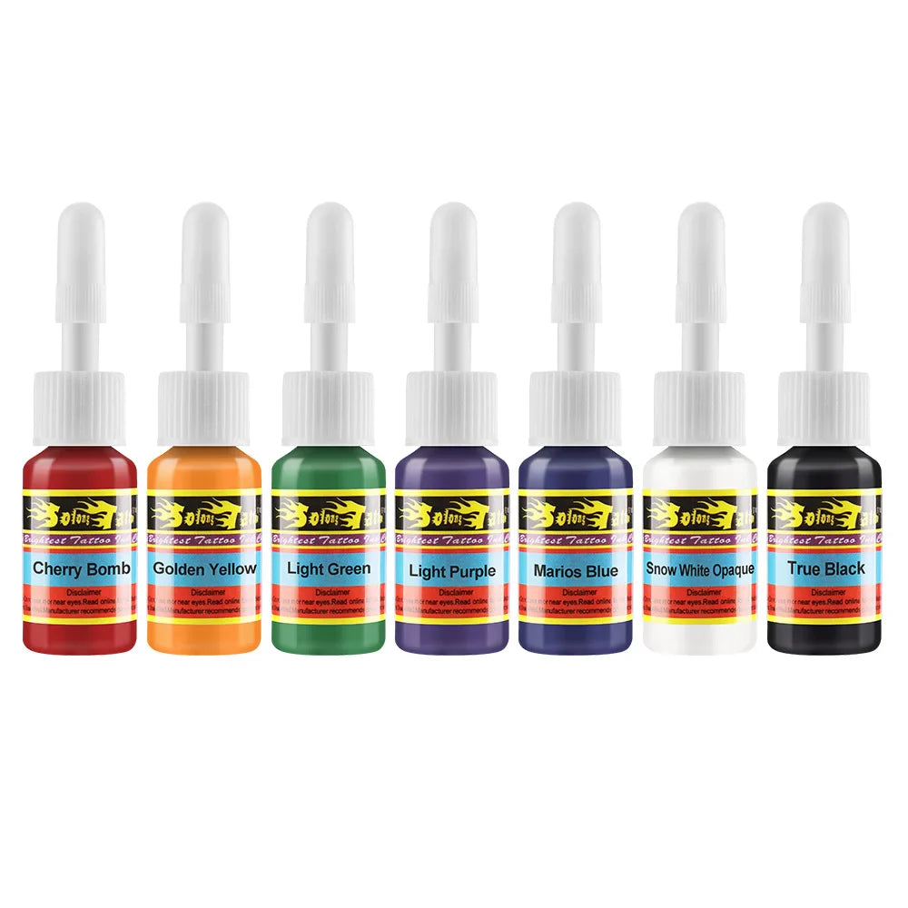 STIGMA 7 Colors 5ML/Bottle Professional Tattoo Pigment Ink Body Paint Pigment Semi-permanent Makeup Tattoo Ink Supplies