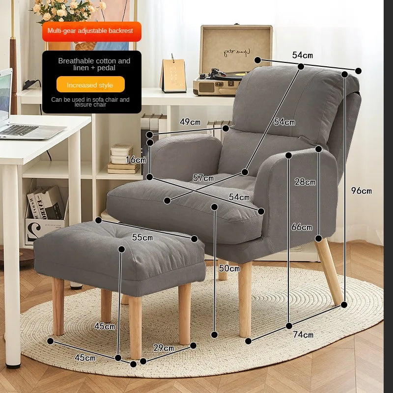 Living room lounge chair computer chair home study office chair bedroom armchair folding single person sofa chair vanity chair