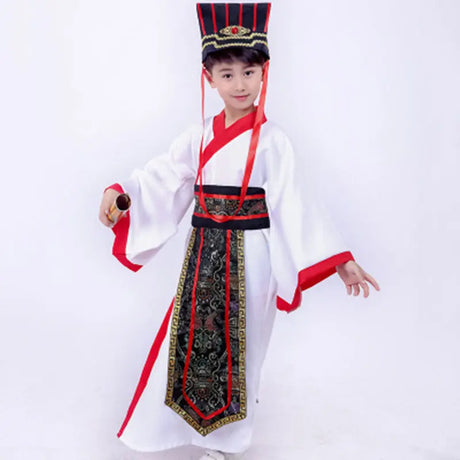 Chinese robe ancient scholar student costumes children adult Kimono China Traditional Vintage Ethnic cosplay Kid Costume Hanfu