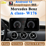 Snapdragon665 8Core Android12 System Apple Carplay Car Video Player Navigation Multimedia Screen For Mercedes Benz A Class W176