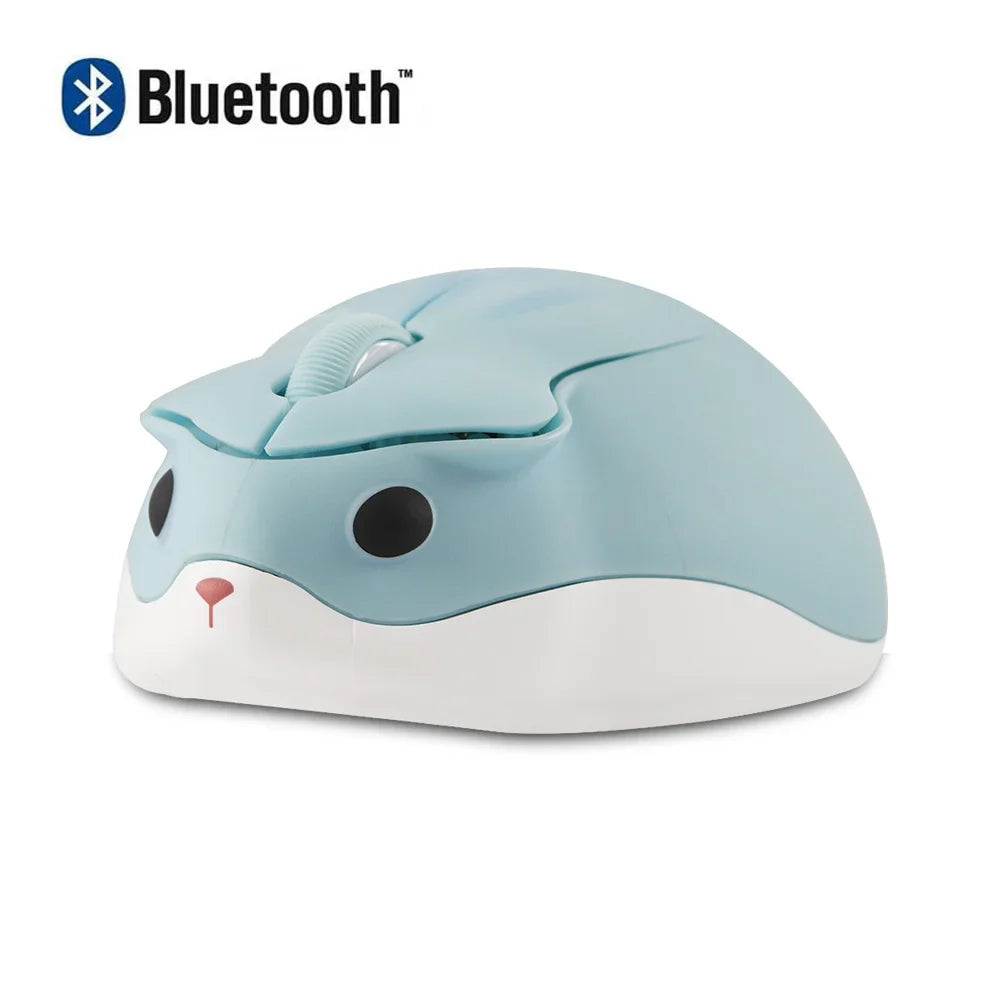 Cute 2.4G Wireless Bluetooth Mouse Mini Optical Silent Gaming Mice 3D Cartoon Hamster Mouse For PC Laptop Tablet Computer Office