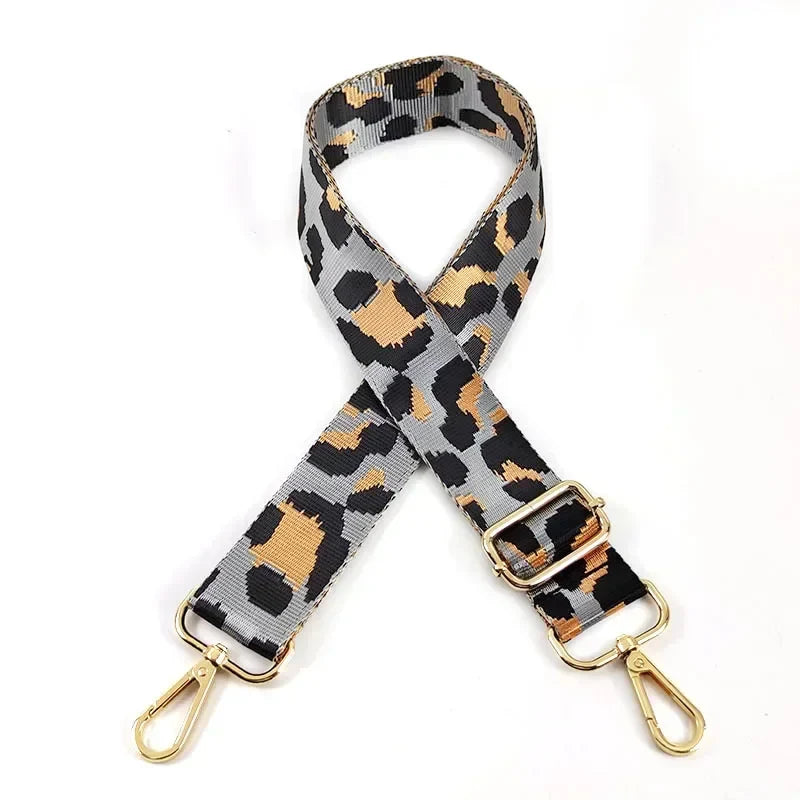 Deepeel Women 3.8cm Wide Colorful Bag Strap Band Leopard Shoulder Crossbody Straps Female Nylon Adjustable Bags Belt Accessory