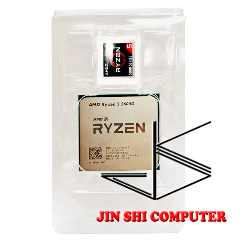 NEW AMD Ryzen 5 5600G R5 5600G 3.9GHz Six-Core Twelve-Thread 65W CPU Processor L3=16M 100-000000252 Socket AM4