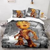 Guardians of The Galaxy Rocket Racoon 3d Bedding Set Treeman Groot Quilt Duvet Cover Set Twin Full Queen King Bedclothes