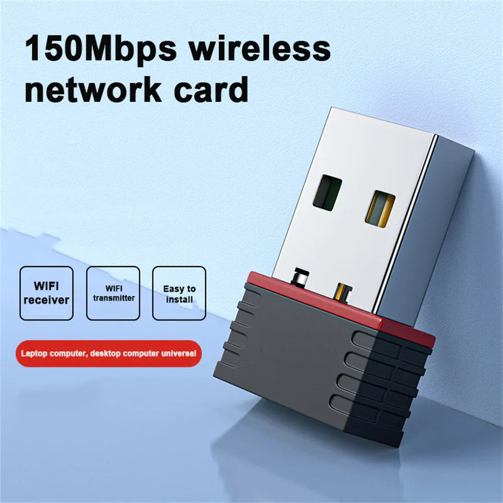 150M Mini USB Wifi Network Card Wireless 2.4G Adapter WLAN IEEE802.11n USB2.0 Wifi Receiver for Tablet PC