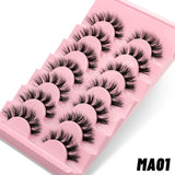 GROINNEYA Natural Long 10 Pairs 3D Mink False Eyelashes Fake Lashes Makeup Kit Mink Lashes Cat Eye lashes Short Eyelashes