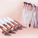 14 PCS Makeup Brushes Set Eye Shadow Foundation Women Cosmetic Brush Eyeshadow Blush Beauty Soft Make Up Blending Tools Bag