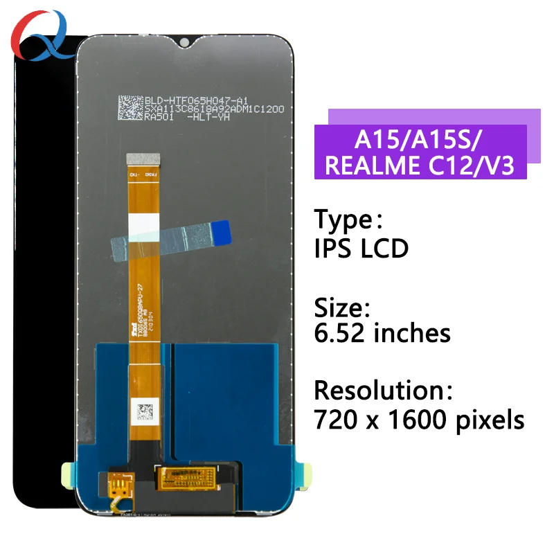 Digitizer Assembly a15 Screen replacement For Oppo a15 a15s Lcd Mobile Phone Lcds For oppo a15 Realme C12 V3 display