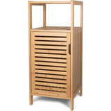 Purbambo Bathroom Bamboo Storage Cabinet, Freestanding Floor Cabinet with Door and Shelf for Bathroom, Living Room, Bedroom,