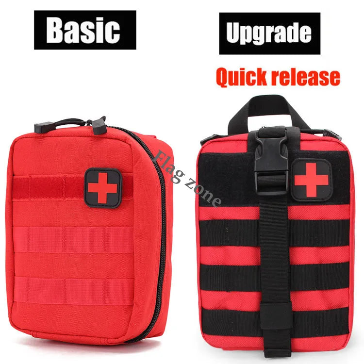 Tactical Molle First Aid Kit Survival Bag Emergency Pouch Military Outdoor Travel Waist Pack EDC Hunting Camping Lifesaving Case