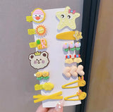 14Pcs/Set Cartoon Butterfly Rainbow Hairpin For Kids Girls Cute Sunflower Headwear Fragmented Hair Clip BB Clip Accessories Gift