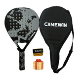 Camewin Padel Racket Tennis Carbon Fiber Soft EVA Face Tennis Paddle Racquet Racket with Padle Bag Cover With Free Gift New Hot