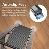 GameGem 6 Step Ladder for 12 Feet High Ceiling, Lightweight Aluminum Folding Step Stool with Convenient Handgrip, Stepladders