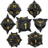 7pcs Solid Metal Dice Beautiful and Finely Crafted Number Dice Set for Dnd TRPG RPG Cthulhu Dice Running Team Desktop Decoration