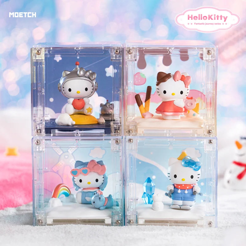 Moetch Hello Kitty Mystery Figurine Blind Box Sanrio Toy Anime Figures Kawaii Cute Fantasy Journey Birthday Gift  Girls Toy