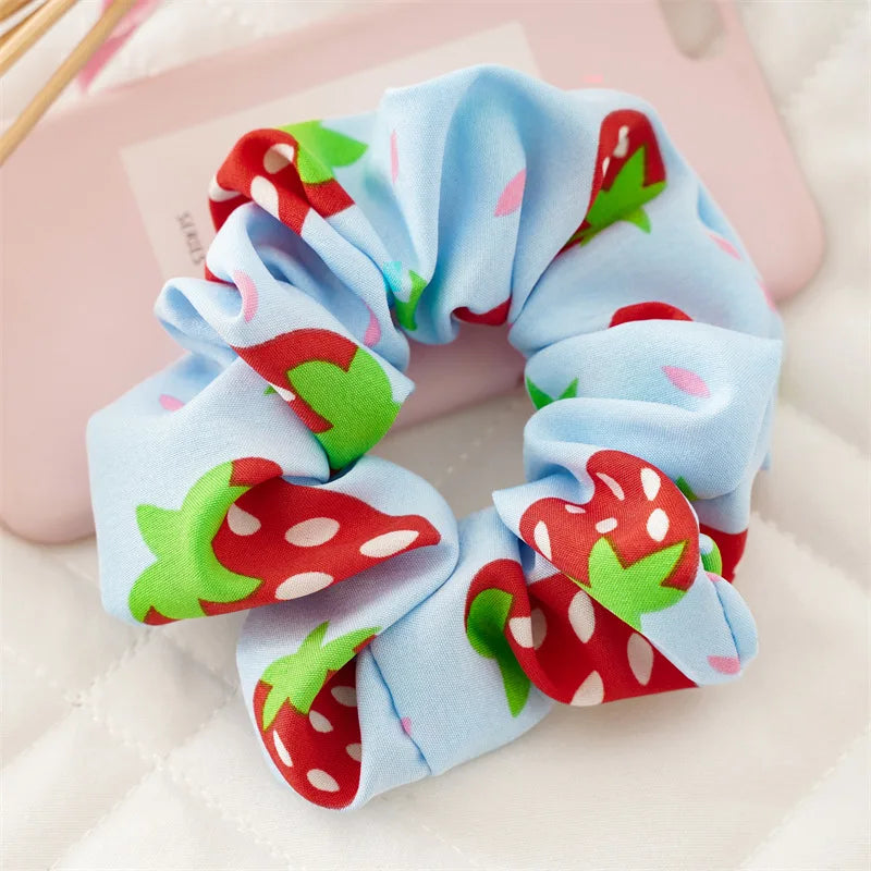 Ins Hot Sale Large Size Premium Headdress Extra Large Floral Scrunchie Layered Chiffon Satin Hair Tie Elastic Scrunchie