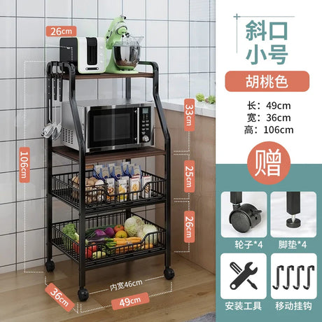 Bakers Trolley Kitchen Islands Shelves Storage Trolley Kitchen Islands Spice Shelf Mueble Cocina Auxiliar Kitchen Equipment