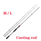 Catch.u Bass Fishing Rod Carbon Fiber Spinning/Casting Fishing Pole Bait WT 4-35G Line WT 2-20LB 3Top Fast Lure Fishing Rods