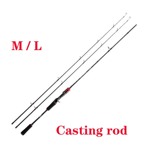 Catch.u Bass Fishing Rod Carbon Fiber Spinning/Casting Fishing Pole Bait WT 4-35G Line WT 2-20LB 3Top Fast Lure Fishing Rods