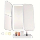 Makeup Mirror With Lights, 2X 3X Magnification, Lighted Makeup Mirror, Touch Control, Trifold Makeup Mirror, LED Makeup Mirror