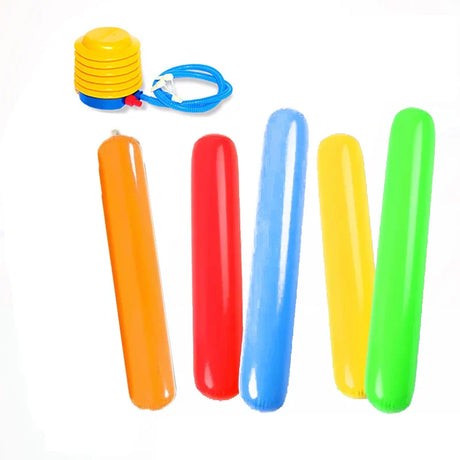 5 color inflatable balloon air stick children outdoor games family cheer stick props colorful balloon kid water sports