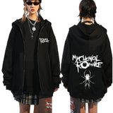 Rock Band My Chemical Romance Mcr Dead Zipper Hoodie Black Parade Punk Emo Zip Up Sweatshirt Men Fashion Vintage Hoodies Coats