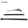 Golden Black Luxury Woodpecker Handle Walking Stick with Hidden Plate Self Defense Fashion Cane Plate Cosplay Crosier Stick 90cm