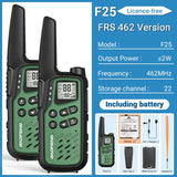 2Pack Baofeng MP25 PMR446/FRS Long Range Rechargeable Type-C Charge Mini Walkie Talkie With LCD Display Flashlight Two-way Radio