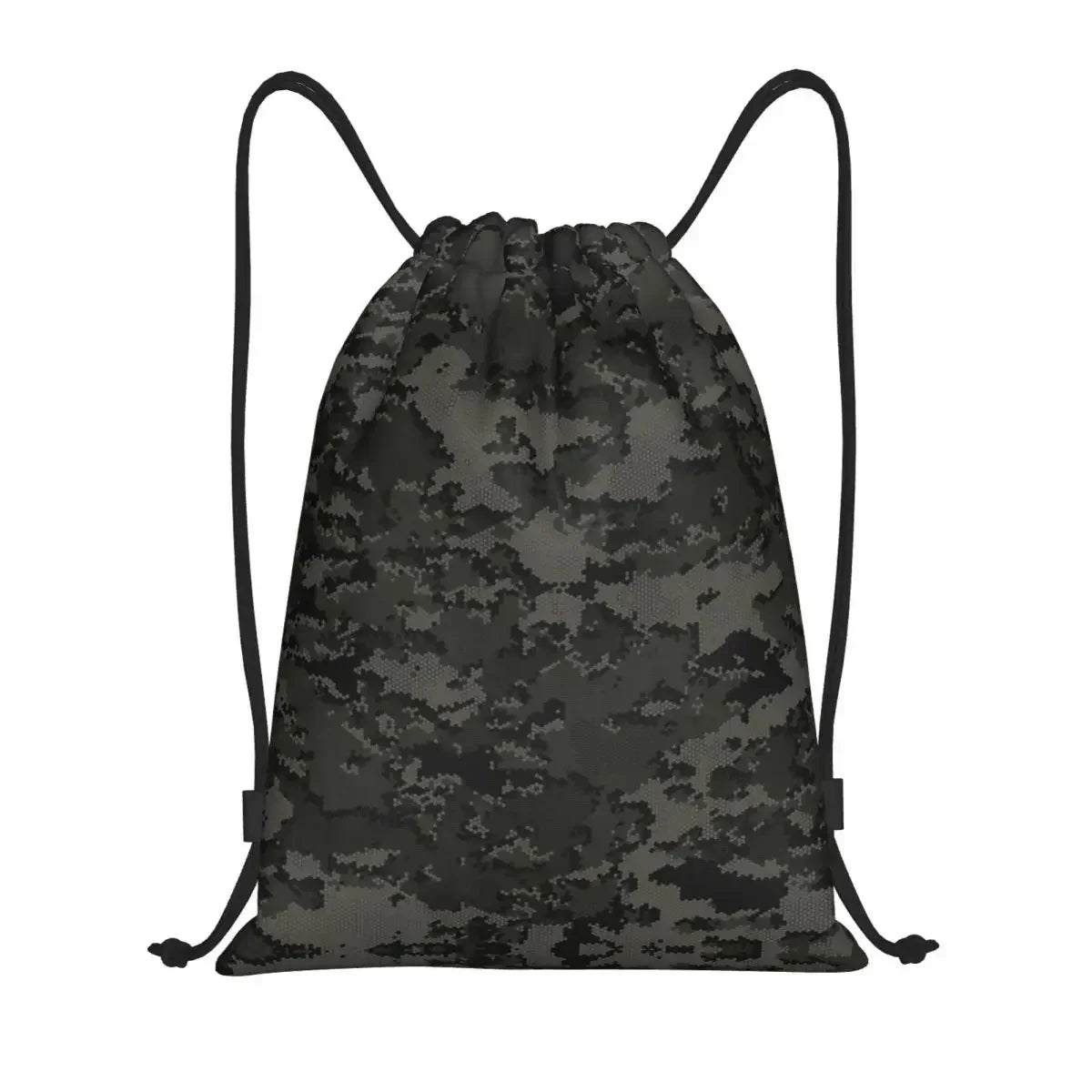 Custom Green Brown Military Camouflage Drawstring Bags Men Women Lightweight Army Jungle Camo Sports Gym Storage Backpack