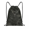 Custom Green Brown Military Camouflage Drawstring Bags Men Women Lightweight Army Jungle Camo Sports Gym Storage Backpack