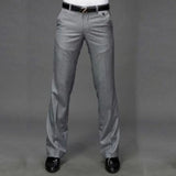 2022 New Men's Flared Trousers Formal Pants Bell Bottom Pant Dance White Suit Pants Formal pants for Men Size 28-37