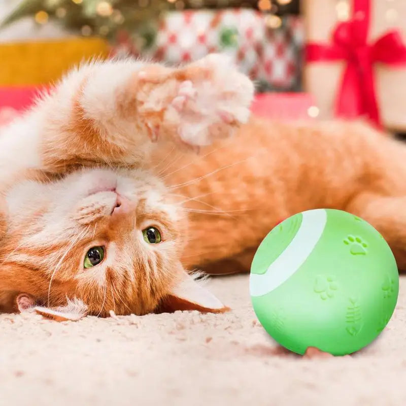 Electric Cat Ball Toy Training Self Moving toy Automatic Rolling Smart Kitten Toy Interactive Playing Toy Indoor Pet Supplies