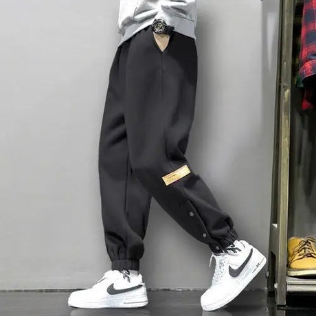 Men Sweatpants Casual Baggy Pants Button Down Pants Streetwear Hip Hop Men Clothing Trousers Solid New