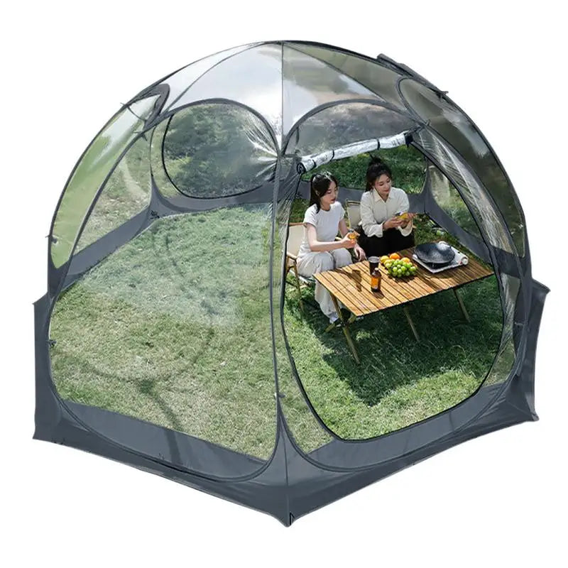 Portable Camping Transparent Tent 5-10 Person Starry Bubble Tent Outdoor Sun Room 360 Degree Panoramic Window Spherical Tents